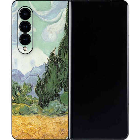 Vincent Van Gogh Wheatfield with Cypresses Galaxy Z Fold4 5G Skin