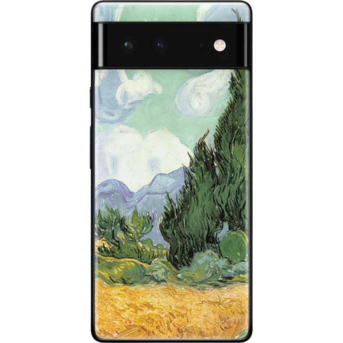 Vincent Van Gogh Wheatfield with Cypresses Google Pixel 6 Skin