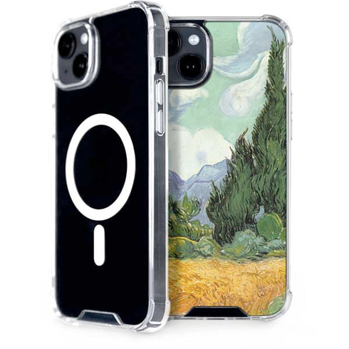 Vincent Van Gogh Wheatfield with Cypresses iPhone 14 Plus MagSafe Case