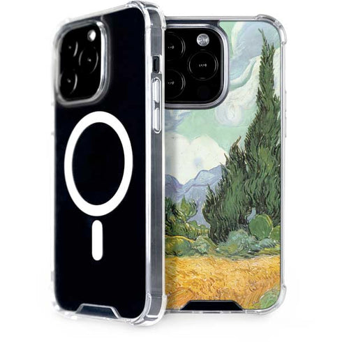 Vincent Van Gogh Wheatfield with Cypresses iPhone 14 Pro MagSafe Case