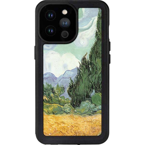 Vincent Van Gogh Wheatfield with Cypresses iPhone 14 Pro Max Waterproof Case