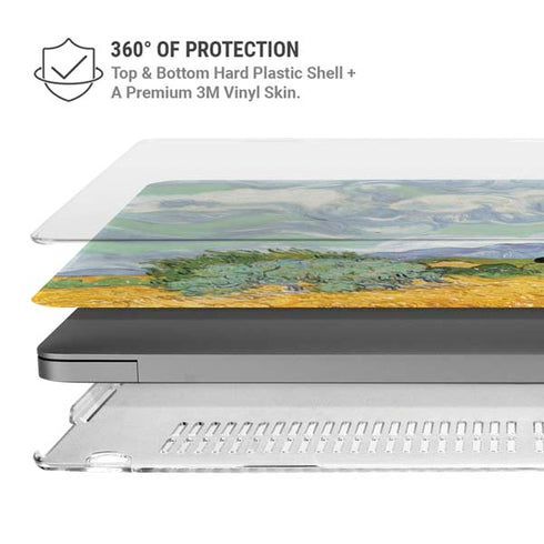 van Gogh - Wheatfield with Cypresses by Van Gogh MacBook Pro 16in (2021-25) Case plus Skin