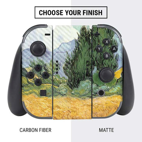 Vincent Van Gogh Wheatfield with Cypresses Nintendo Switch Bundle Skin