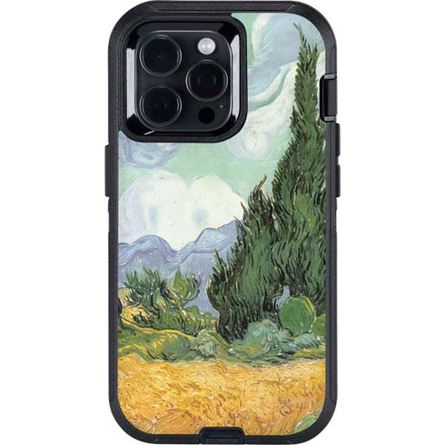 van Gogh - Wheatfield with Cypresses by Van Gogh Otterbox Defender iPhone Skin