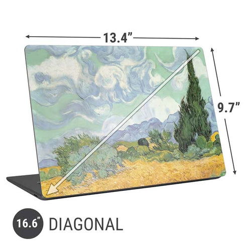 Vincent Van Gogh Wheatfield with Cypresses Universal Laptop 16.6in (13.4 x 9.7in) Skin