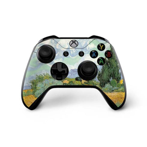 Vincent Van Gogh Wheatfield with Cypresses Xbox One X Controller Skin