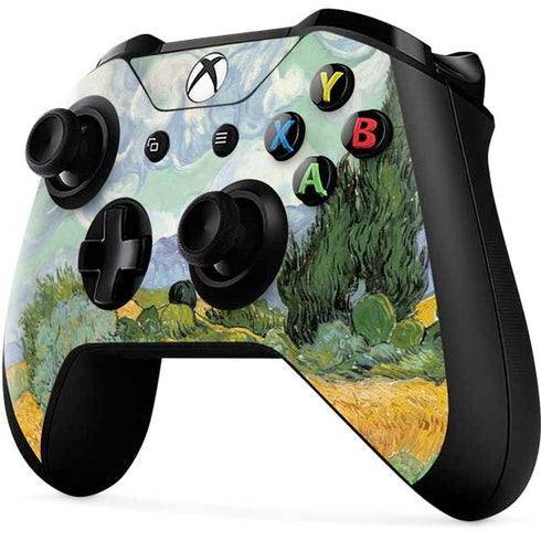 Vincent Van Gogh Wheatfield with Cypresses Xbox One X Controller Skin
