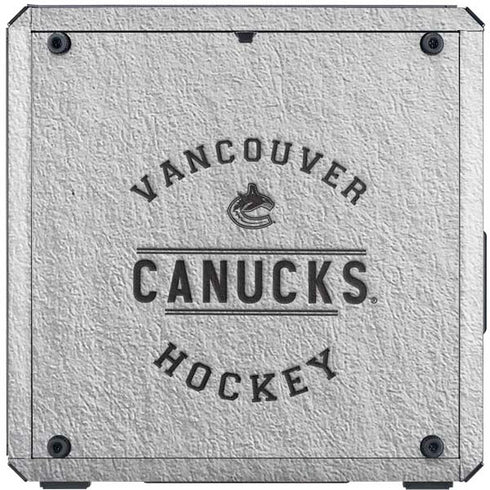 NHL Vancouver Canucks Black Text Cooler Master MasterBox Q300L Mini Tower Skin