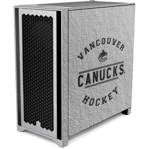 NHL Vancouver Canucks Black Text Corsair 4000D Tempered Glass Mid-Tower ATX Case Skin