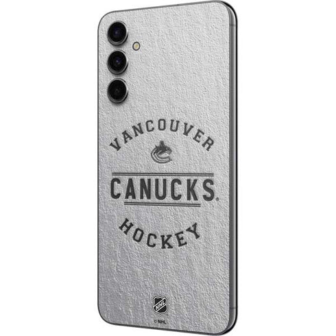 NHL Vancouver Canucks Black Text Galaxy A14 5G Skin