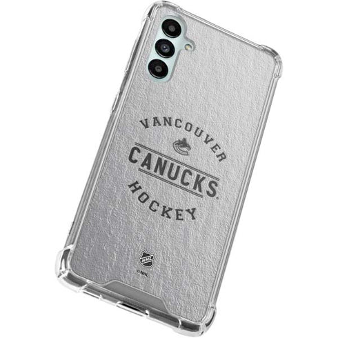 NHL Vancouver Canucks Black Text Galaxy A15 5G Clear Case