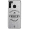 NHL Vancouver Canucks Black Text Galaxy A21 Clear Case