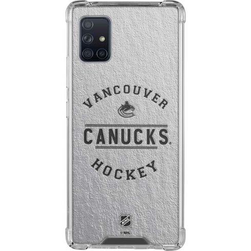 NHL Vancouver Canucks Black Text Galaxy A51 5G Clear Case