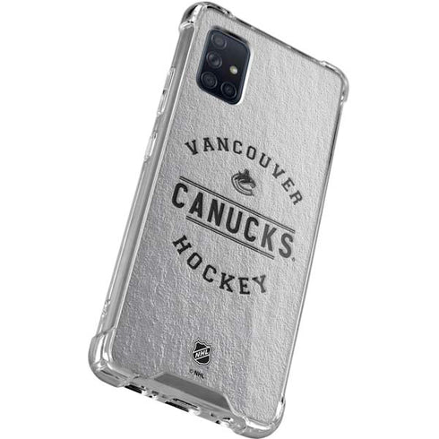 NHL Vancouver Canucks Black Text Galaxy A51 5G Clear Case