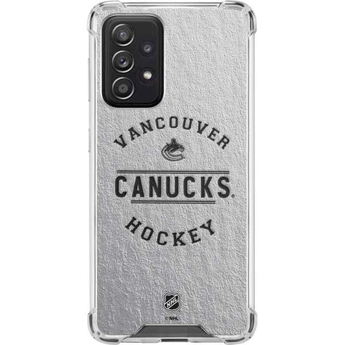 NHL Vancouver Canucks Black Text Galaxy A52 5G Clear Case