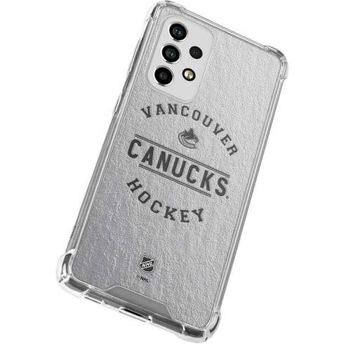 NHL Vancouver Canucks Black Text Galaxy A53 5G Clear Case