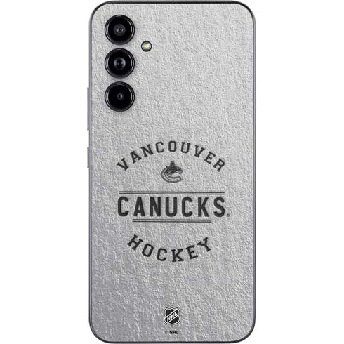 NHL Vancouver Canucks Black Text Galaxy A54 5G Skin