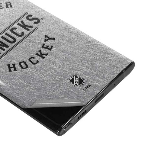 NHL Vancouver Canucks Black Text Galaxy Note 10 Skin