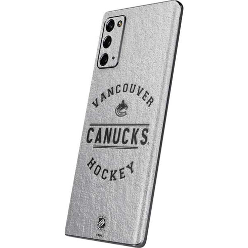 NHL Vancouver Canucks Black Text Galaxy Note20 5G Skin