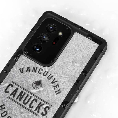 NHL Vancouver Canucks Black Text Galaxy Note20 Ultra 5G Waterproof Case