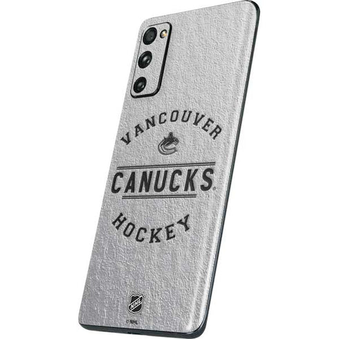 NHL Vancouver Canucks Black Text Galaxy S20 Fan Edition Skin