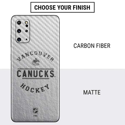NHL Vancouver Canucks Black Text Galaxy S20 Plus Skin