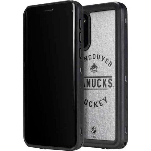 NHL Vancouver Canucks Black Text Galaxy S20 Plus Waterproof Case