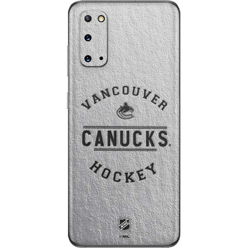 NHL Vancouver Canucks Black Text Galaxy S20 Skin