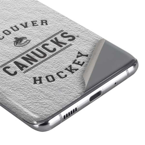 NHL Vancouver Canucks Black Text Galaxy S20 Ultra 5G Skin