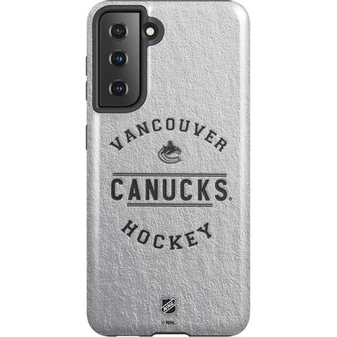 NHL Vancouver Canucks Black Text Galaxy S21 5G Pro Case