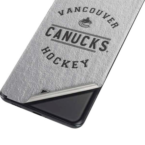 NHL Vancouver Canucks Black Text Galaxy S21 5G Skin