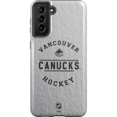 NHL Vancouver Canucks Black Text Galaxy S21 FE Pro Case