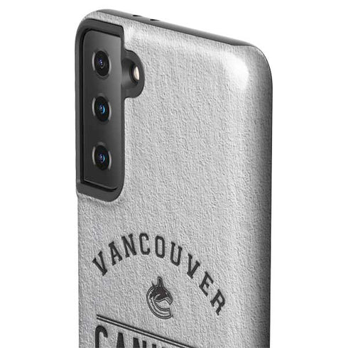 NHL Vancouver Canucks Black Text Galaxy S21 FE Pro Case