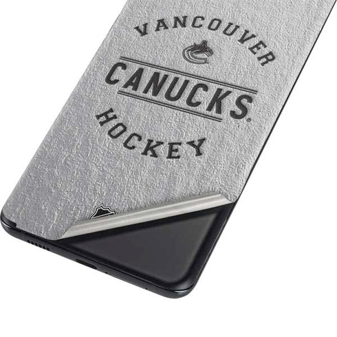 NHL Vancouver Canucks Black Text Galaxy S21 Ultra 5G Skin