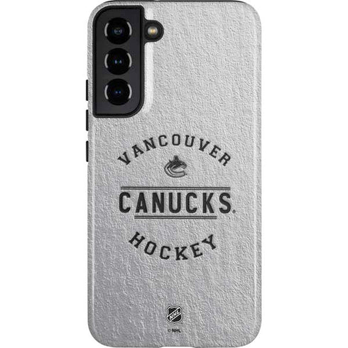 NHL Vancouver Canucks Black Text Galaxy S22 Plus Pro Case