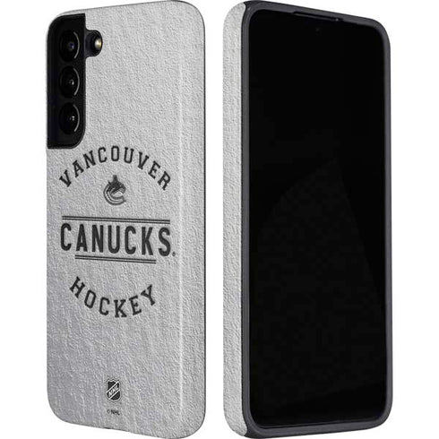 NHL Vancouver Canucks Black Text Galaxy S22 Plus Pro Case
