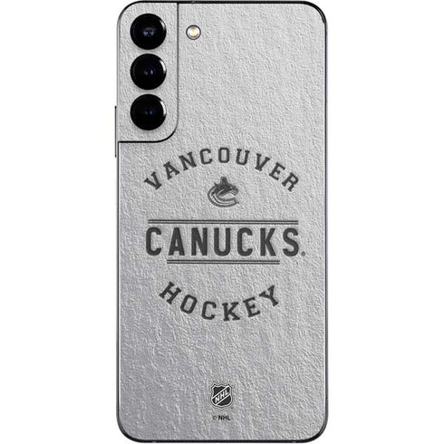 NHL Vancouver Canucks Black Text Galaxy S22 Plus Skin