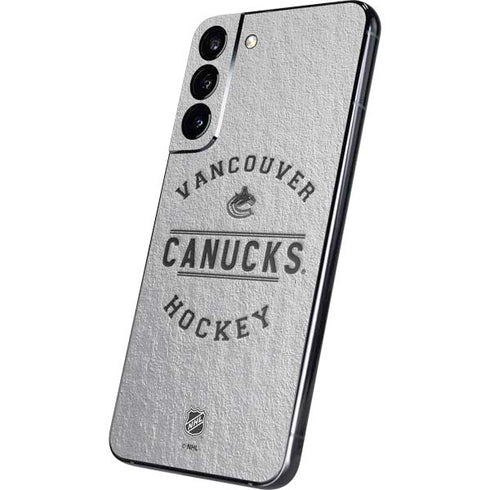 NHL Vancouver Canucks Black Text Galaxy S22 Plus Skin
