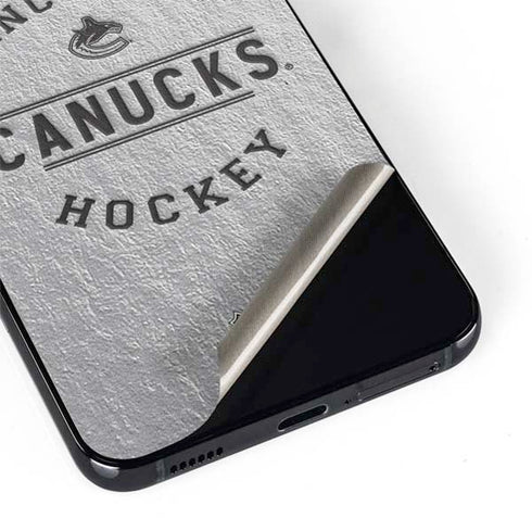 NHL Vancouver Canucks Black Text Galaxy S22 Plus Skin