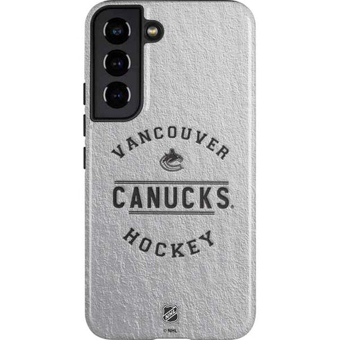NHL Vancouver Canucks Black Text Galaxy S22 Pro Case