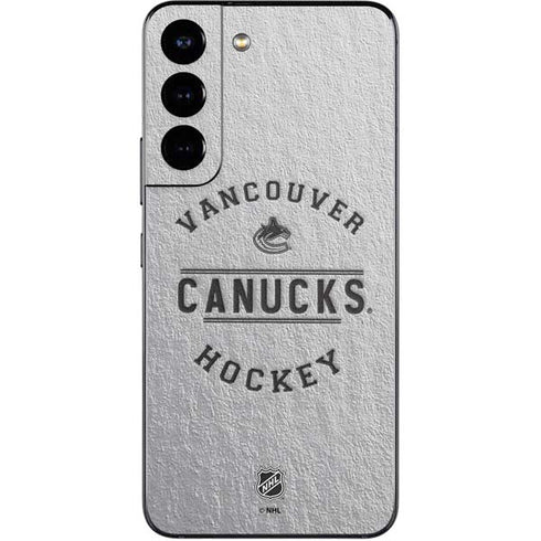 NHL Vancouver Canucks Black Text Galaxy S22 Skin
