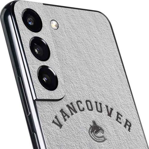 NHL Vancouver Canucks Black Text Galaxy S22 Skin