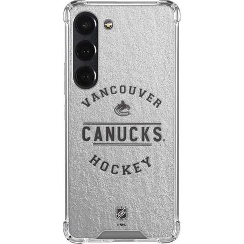 NHL Vancouver Canucks Black Text Galaxy S23 Clear Case
