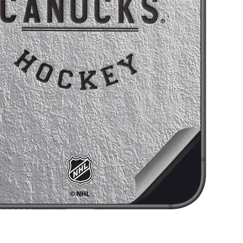 NHL Vancouver Canucks Black Text Galaxy S23 FE Skin