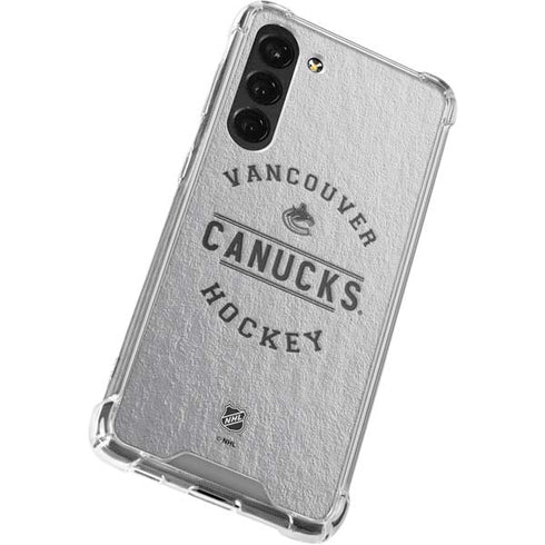 NHL Vancouver Canucks Black Text Galaxy S23 Plus Clear Case