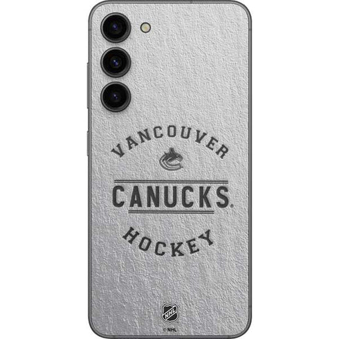 NHL Vancouver Canucks Black Text Galaxy S23 Plus Skin