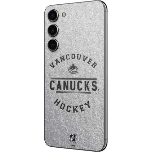 NHL Vancouver Canucks Black Text Galaxy S23 Plus Skin