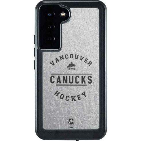 NHL Vancouver Canucks Black Text Galaxy S23 Plus Waterproof Case