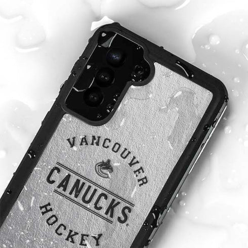 NHL Vancouver Canucks Black Text Galaxy S23 Plus Waterproof Case