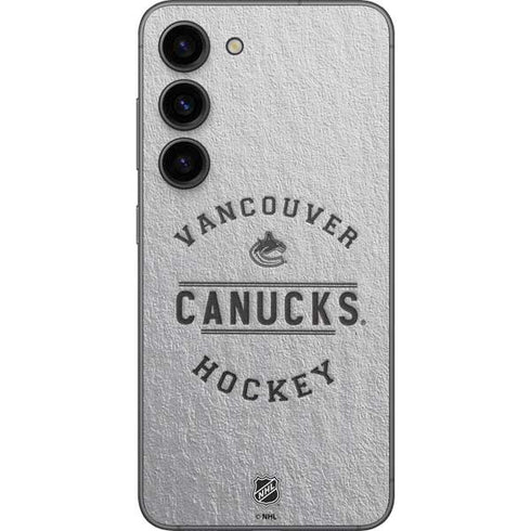 NHL Vancouver Canucks Black Text Galaxy S23 Skin